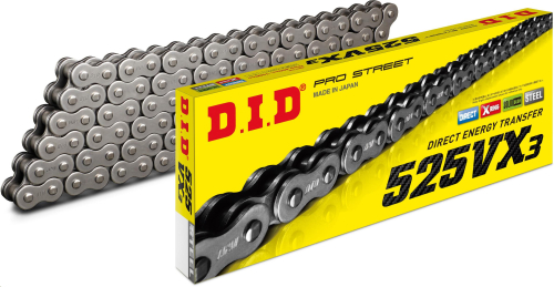 D.I.D - D.I.D 525VX3 Professional O-Ring Series Chain - 112 Links - Natural - 525VX3X112FB