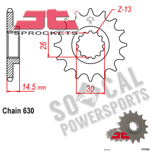 JT Sprockets - JT Sprockets Steel Front Sprocket - 15T - JTF335.15