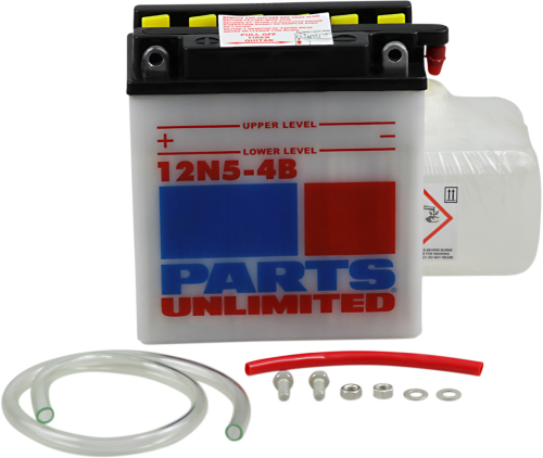 Parts Unlimited - Parts Unlimited 12V Conventional Battery Kit - 12N5-4B-FP