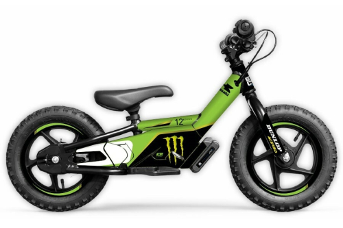 DCOR - DCOR Monster Energy Kawasaki Stacyc Graphics Kit for STACYC 12in. and 16in. - 10-80-201