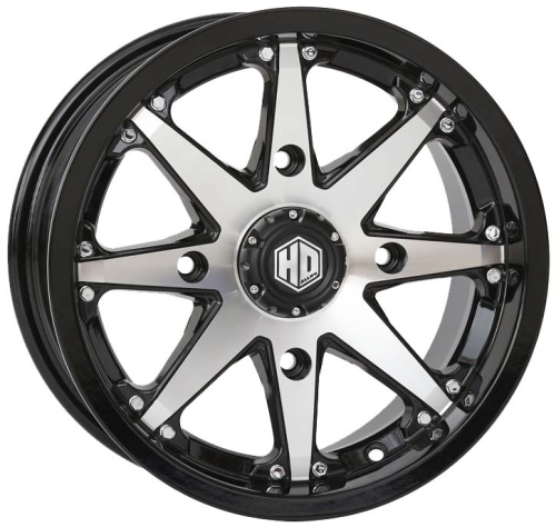 STI - STI HD10 Alloy Front/Rear Wheel - 14x7 - 5+2 Offset - 4/110 - Machined with Gloss Black - 14HD1000