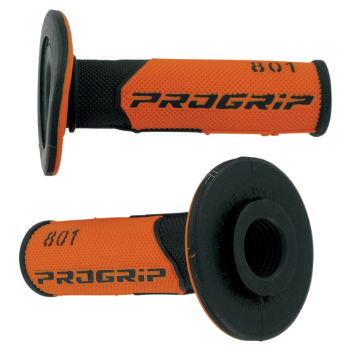 Pro Grip - Pro Grip 801 Hybrid Duo-Density Cross Grips - Black/Orange - 801BLK/ORG