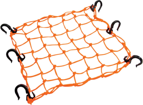 Powertye - Powertye Adjustable Cargo Net - Orange - 15in. x 15in. - 50159