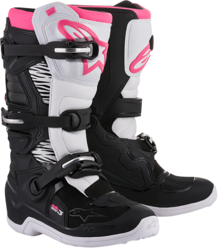 Alpinestars - Alpinestars Stella Tech 3 Womens Boots - 2013218-130-6 - Black/White/Pink - 6