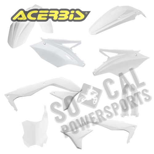 Acerbis - Acerbis Full Plastic Kit - White - 2449570002