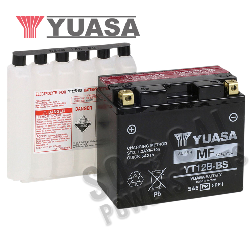 Yuasa - Yuasa Maintenance Free Battery - YT12B-BS - YUAM6212B