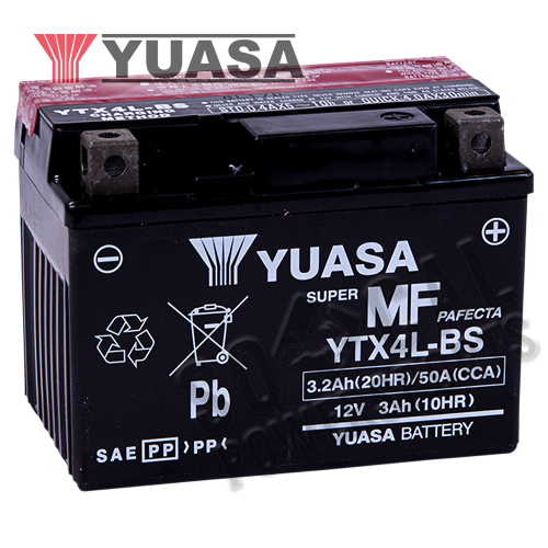 Yuasa - Yuasa Maintenance Free Battery - YTX4L-BS - YUAM62X4B