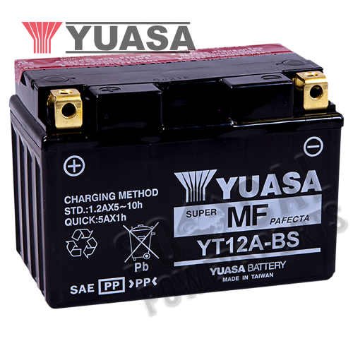 Yuasa - Yuasa Maintenance Free Battery - YT12A-BS - YUAM32ABS