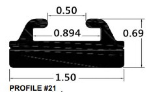 SPI - SPI Slide Profile 21 - Black - 56in. - 421-56-80