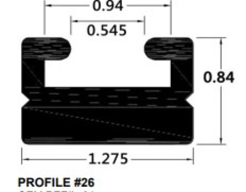 SPI - SPI Slide Profile 26 - Black - 66in. - 226-66-80