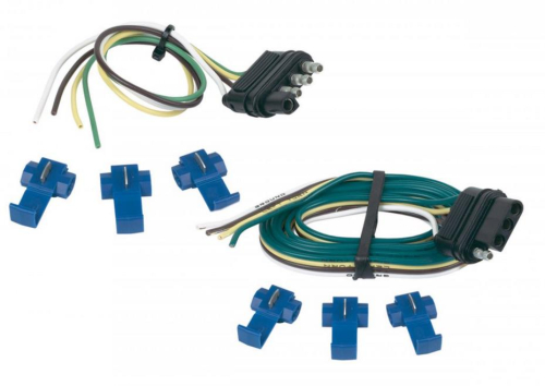 Hopkins Towing Solutions - Hopkins Towing Solutions 48in. 4-Wire Flat Tow Vehicle End and 12in. Trailer End Set w/ Splices - 48205