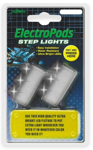 Street FX - Street FX Electropods Step Lights - White/Chrome - 1043192