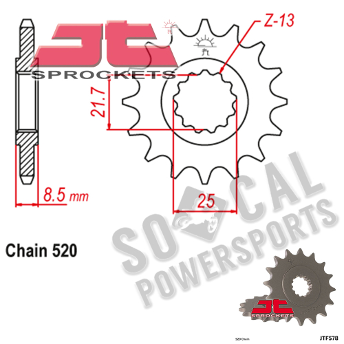 JT Sprockets - JT Sprockets Steel Front Sprocket - 15T - JTF578.15