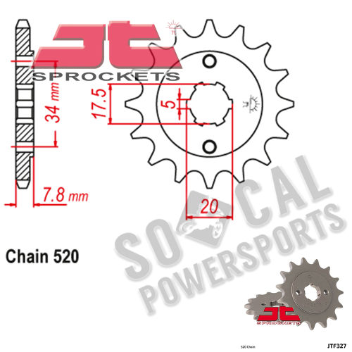 JT Sprockets - JT Sprockets Steel Front Sprocket - 12T - JTF327.12