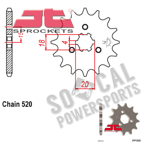 JT Sprockets - JT Sprockets Steel Front Sprocket - 11T - JTF1325.11