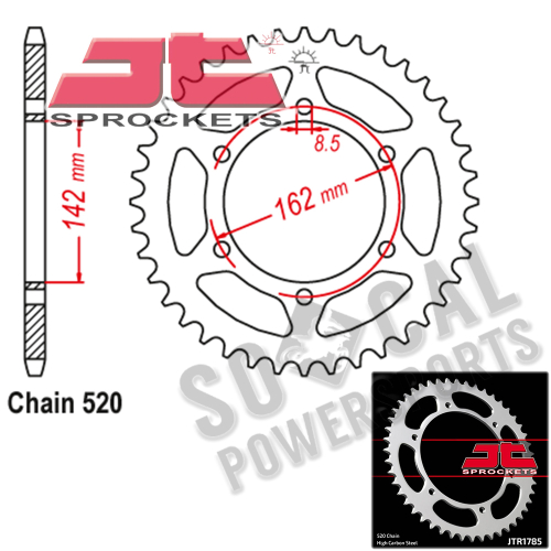 JT Sprockets - JT Sprockets Steel Rear Sprocket - 48T - JTR1785.48