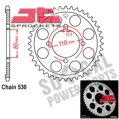 JT Sprockets - JT Sprockets Steel Rear Sprocket - 48T - JTR284.48