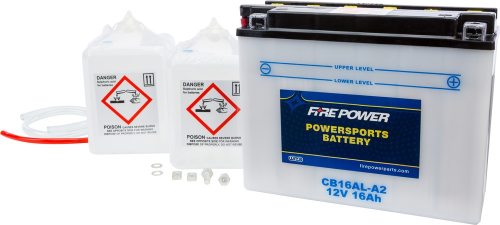 Fire Power - Fire Power Conventional 12V Heavy Duty Battery With Acid Pack - CB16AL-A2