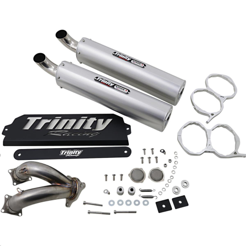 Trinity Racing - Trinity Racing Stage 5 Dual Slip-On - Brushed Muffler - TR-4173S