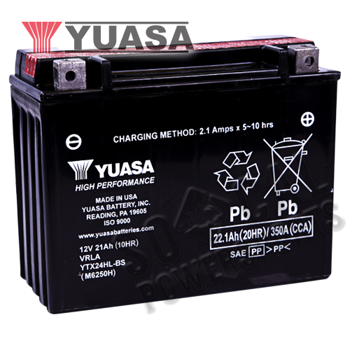 Yuasa - Yuasa High Performance Maintenance Free Battery - YTX24HL-BS - YUAM6250H