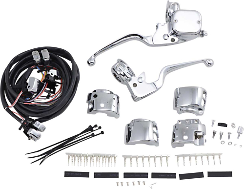 Drag Specialties - Drag Specialties Chrome Handlebar Control Kit with Mechanical Clutch with Switch - H07-0751AK