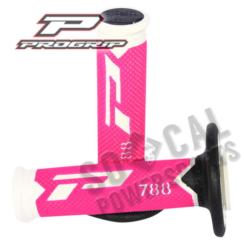 Pro Grip - Pro Grip Cross Triple Density 788 Grips - White/Pink/Black - 788WHFLFXBK