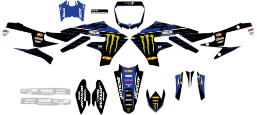 DCOR - DCOR 2021 Factory Yamaha Complete Graphics Kit - White - 20-50-601