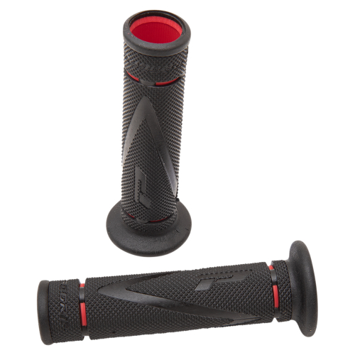 Pro Grip - Pro Grip 838 X-Slim Road and Trail Grips - Black/Red - PA083800RO02