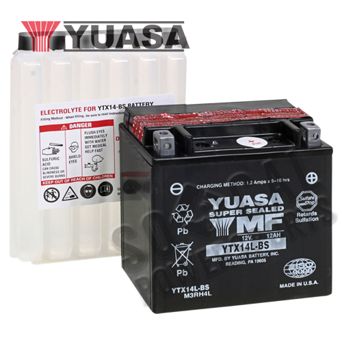 Yuasa - Yuasa Maintenance Free Battery - YTX14L-BS - YUAM3RH4L