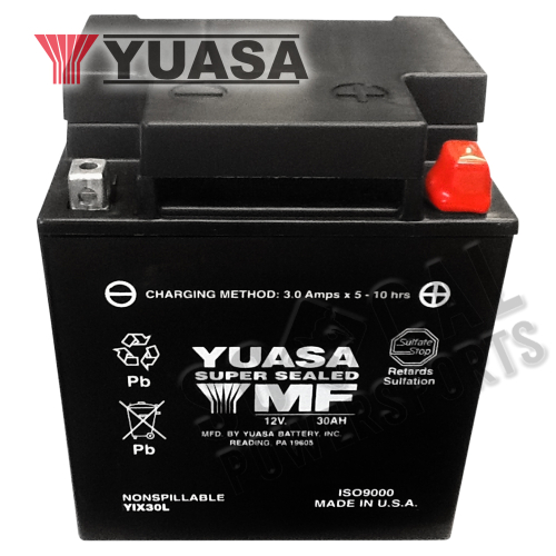 Yuasa - Yuasa High Performance Maintenence Free Battery - YIX30L-PW - YUAM7230LPW