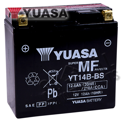 Yuasa - Yuasa Maintenance Free Battery - YT14B-BS - YUAM624B4