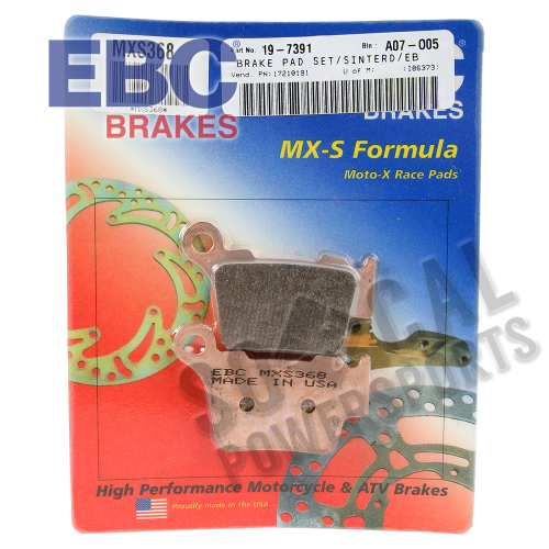 EBC - EBC MXS Series Race Sintered Brake Pads - MXS368