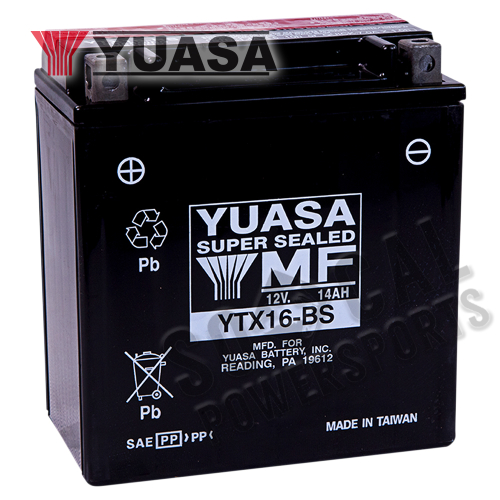 Yuasa - Yuasa Maintenance Free Battery - YTX16-BS - YUAM32X6S