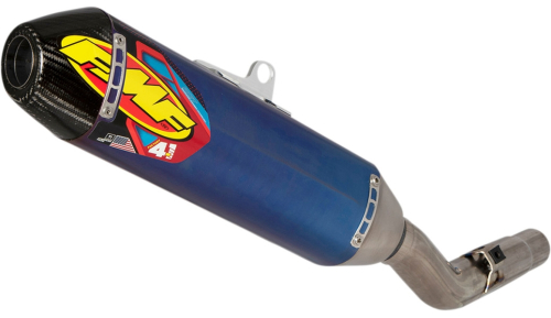 FMF Racing - FMF Racing Factory 4.1 RCT Slip-On Muffler - Anodized Titanium - Carbon Fiber End Cap - 045668