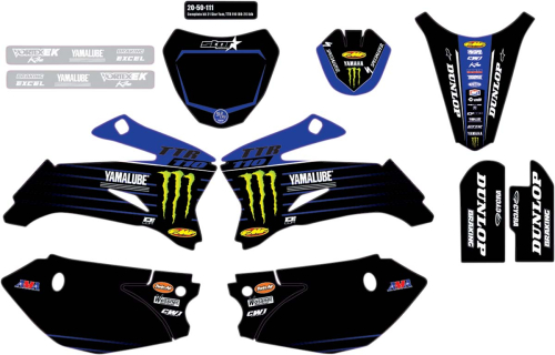 DCOR - DCOR 2021 Star Racing Yamaha Complete Graphics Kit - Black - 20-50-111