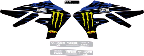 DCOR - DCOR 2021 Factory Yamaha Graphics Kit - 10-50-601