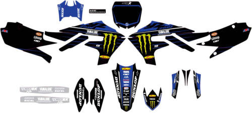 DCOR - DCOR 2021 Star Racing Yamaha Complete Graphics Kit - Black - 20-50-401