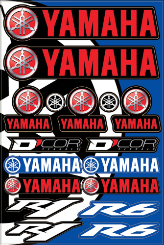 DCOR - DCOR Street Decal Sheet - Yamaha - 40-50-102