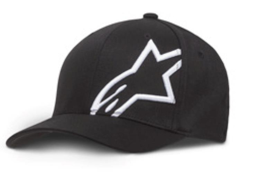 Alpinestars - Alpinestars Corp Shift 2 Curved Brim Hat - 1032-81008-1020-L/XL - Black/White - Lg-2XL