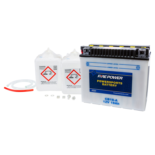 Fire Power - Fire Power Conventional 12V Heavy Duty Battery With Acid Pack - CB18-A