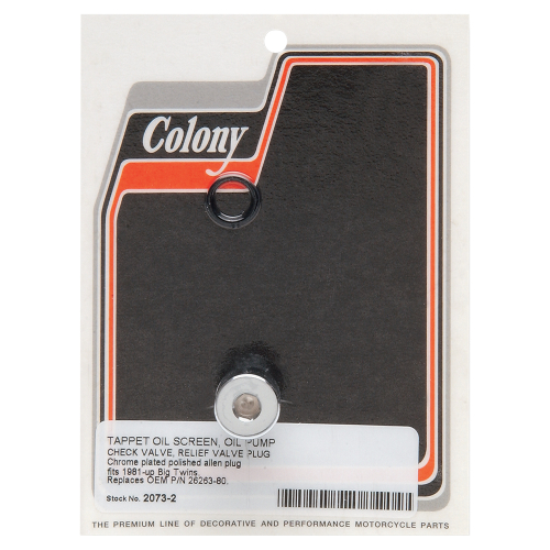 Colony - Colony Custom Oil Pump Plug - Allen-head Style - 2073-2