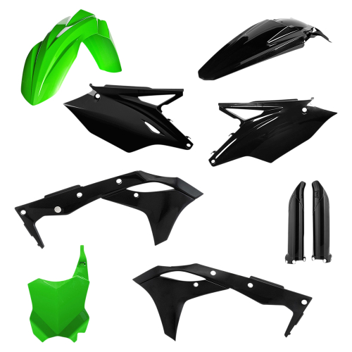 Acerbis - Acerbis Full Plastic Kit - Green/Black - 2685821089