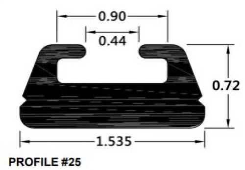 SPI - SPI Slide Profile 25 - Black - 56in. - 425-56-80