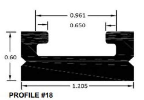 SPI - SPI Slide Profile 18 - Black - 52-1/4in. - 616-56-80