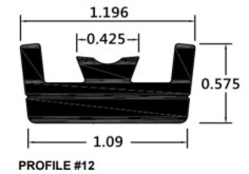 SPI - SPI Slide Profile 12 - Black - 54-5/8in. - 612-56-80