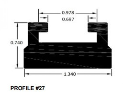 SPI - SPI Slide Profile 27 - Black - 56in. - 627-56-80