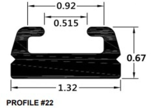 SPI - SPI Slide Profile 22 - Black - 66in. - 222-66-80