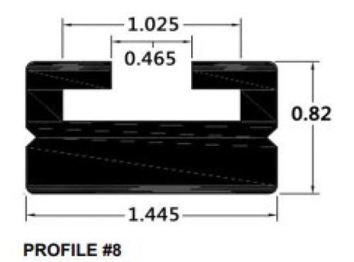 SPI - SPI Slide Profile 8 - Black - 56in. - 408-56-80