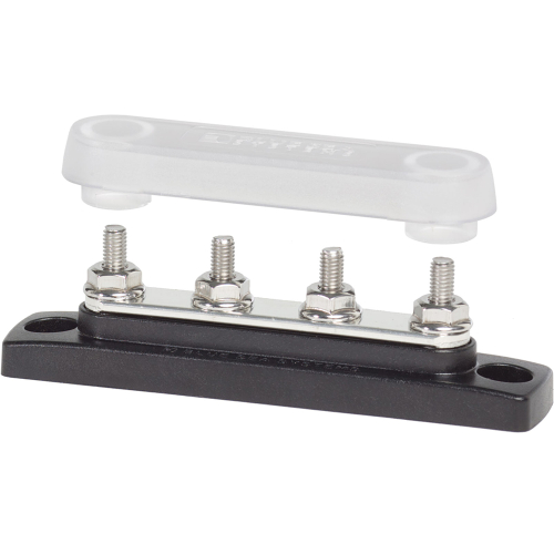 Blue Sea Systems - Blue Sea 2315 MiniBus 100 Ampere Common BusBar 4 x 10-32 Stud Terminal with Cover