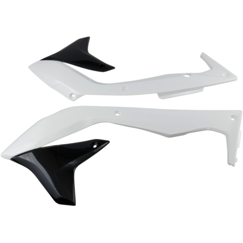 Acerbis - Acerbis Radiator Shrouds - White/Black - 2449691035